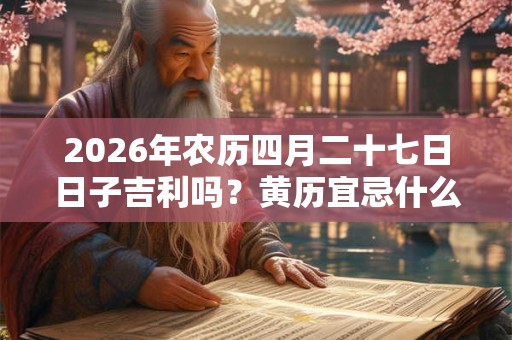 2026年农历四月二十七日日子吉利吗？黄历宜忌什么？
