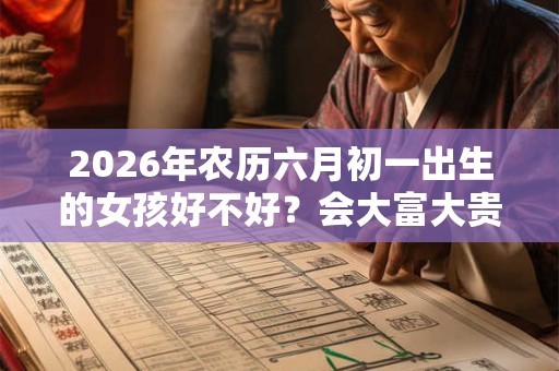2026年农历六月初一出生的女孩好不好？会大富大贵吗？