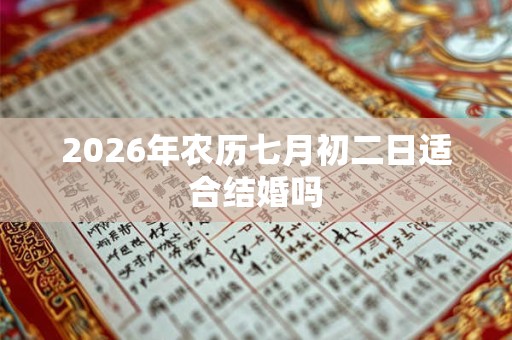 2026年农历七月初二日适合结婚吗