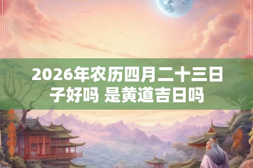 2026年农历四月二十三日子好吗 是黄道吉日吗