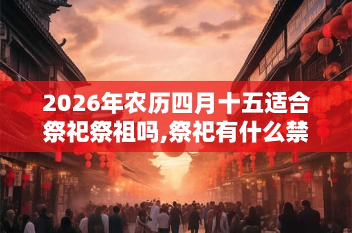 2026年农历四月十五适合祭祀祭祖吗,祭祀有什么禁忌？