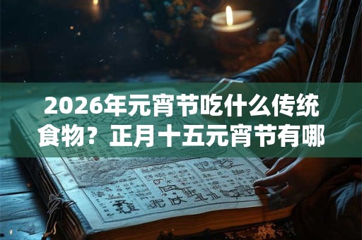 2026年元宵节吃什么传统食物？正月十五元宵节有哪些注意事项