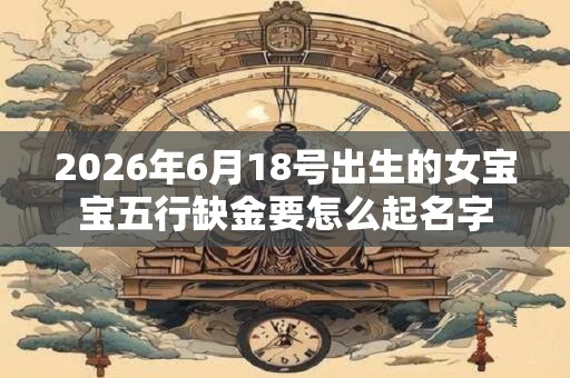 2026年6月18号出生的女宝宝五行缺金要怎么起名字