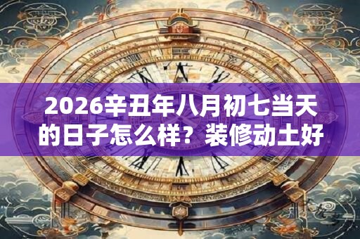 2026辛丑年八月初七当天的日子怎么样？装修动土好不好？