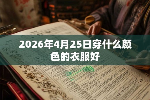 2026年4月25日穿什么颜色的衣服好