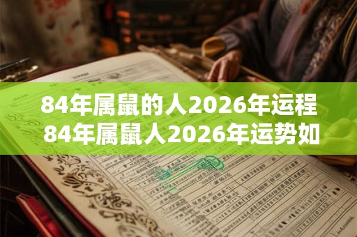 84年属鼠的人2026年运程 84年属鼠人2026年运势如何