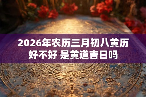 2026年农历三月初八黄历好不好 是黄道吉日吗