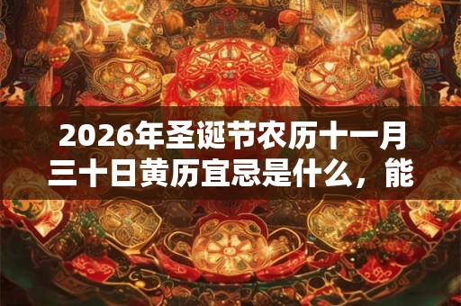 2026年圣诞节农历十一月三十日黄历宜忌是什么，能出殡吗？