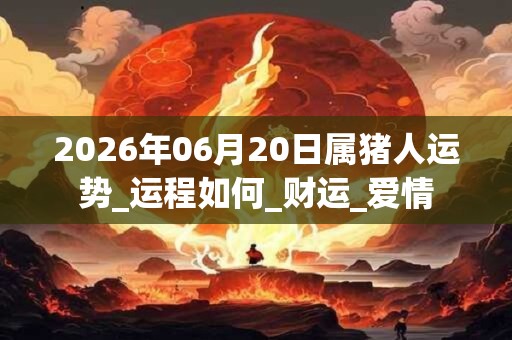 2026年06月20日属猪人运势_运程如何_财运_爱情