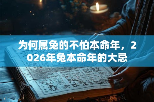 为何属兔的不怕本命年，2026年兔本命年的大忌