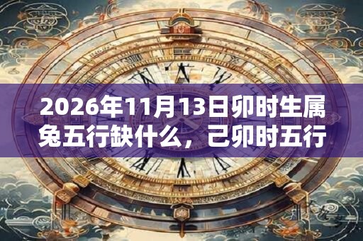 2026年11月13日卯时生属兔五行缺什么，己卯时五行缺什么