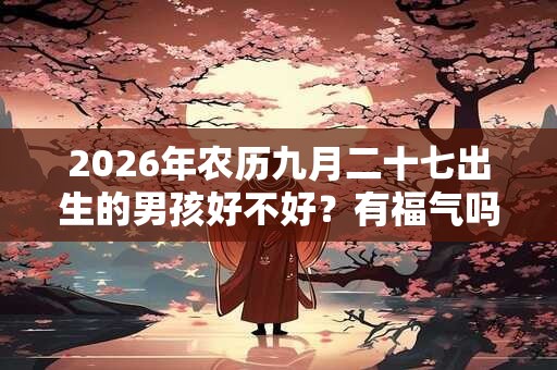 2026年农历九月二十七出生的男孩好不好？有福气吗？