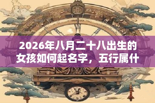2026年八月二十八出生的女孩如何起名字，五行属什么