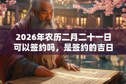 2026年农历二月二十一日可以签约吗，是签约的吉日吗？