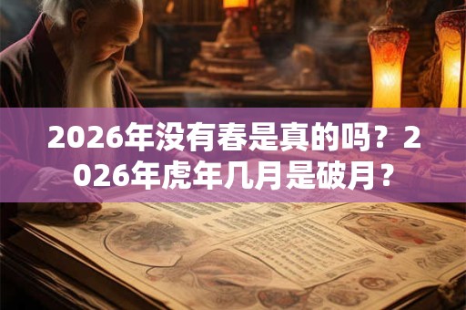 2026年没有春是真的吗？2026年虎年几月是破月？