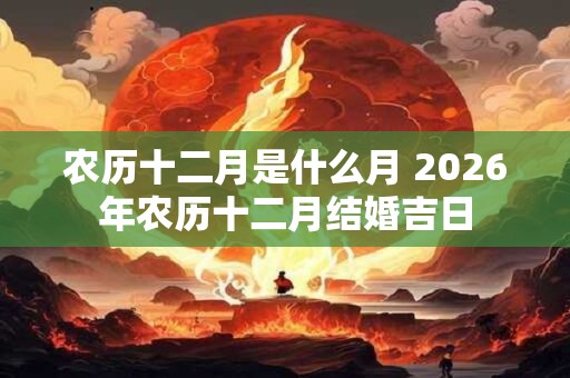 农历十二月是什么月 2026年农历十二月结婚吉日