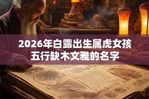 2026年白露出生属虎女孩五行缺木文雅的名字