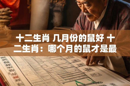 十二生肖 几月份的鼠好 十二生肖：哪个月的鼠才是最好的