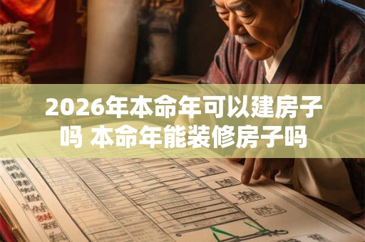 2026年本命年可以建房子吗 本命年能装修房子吗