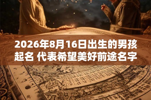 2026年8月16日出生的男孩起名 代表希望美好前途名字