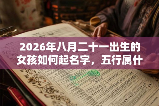 2026年八月二十一出生的女孩如何起名字，五行属什么