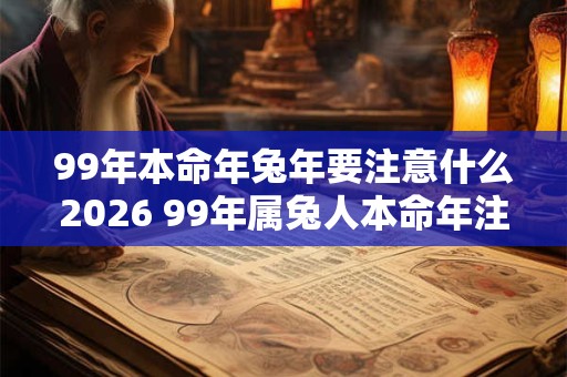 99年本命年兔年要注意什么2026 99年属兔人本命年注意事项