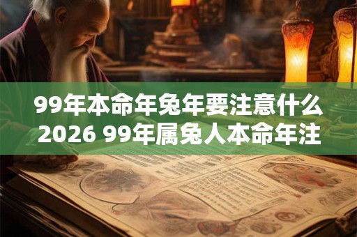 99年本命年兔年要注意什么2026 99年属兔人本命年注意事项