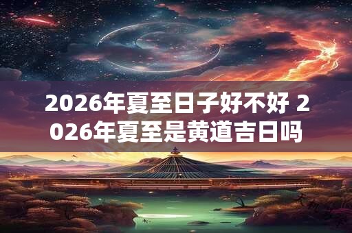 2026年夏至日子好不好 2026年夏至是黄道吉日吗