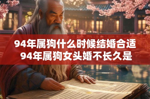 94年属狗什么时候结婚合适 94年属狗女头婚不长久是真的吗