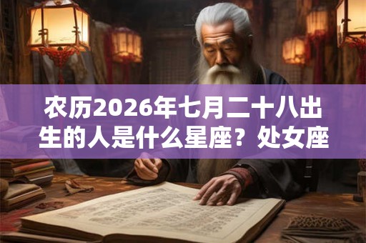 农历2026年七月二十八出生的人是什么星座？处女座为何总被黑？