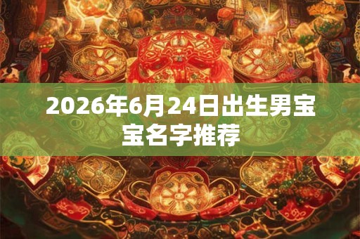 2026年6月24日出生男宝宝名字推荐
