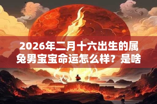 2026年二月十六出生的属兔男宝宝命运怎么样？是啥命
