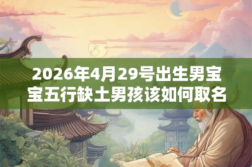 2026年4月29号出生男宝宝五行缺土男孩该如何取名