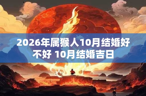 2026年属猴人10月结婚好不好 10月结婚吉日