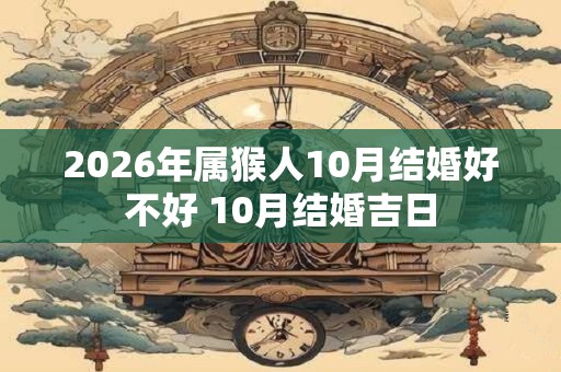 2026年属猴人10月结婚好不好 10月结婚吉日