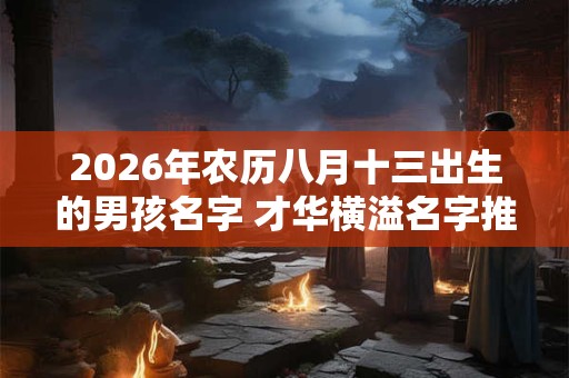 2026年农历八月十三出生的男孩名字 才华横溢名字推荐