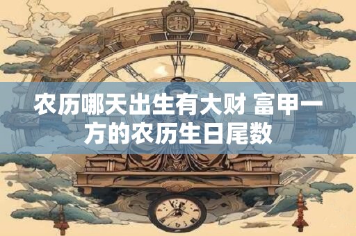 农历哪天出生有大财 富甲一方的农历生日尾数