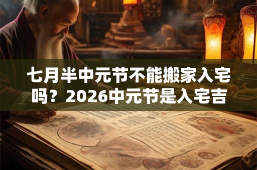 七月半中元节不能搬家入宅吗？2026中元节是入宅吉日吗？