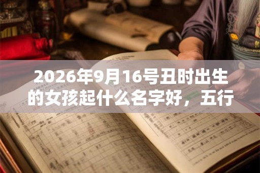 2026年9月16号丑时出生的女孩起什么名字好，五行属什么