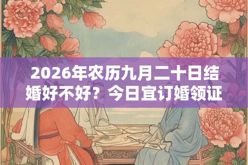 2026年农历九月二十日结婚好不好？今日宜订婚领证吗