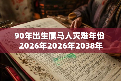 90年出生属马人灾难年份 2026年2026年2038年