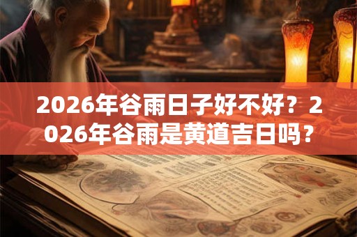 2026年谷雨日子好不好？2026年谷雨是黄道吉日吗？