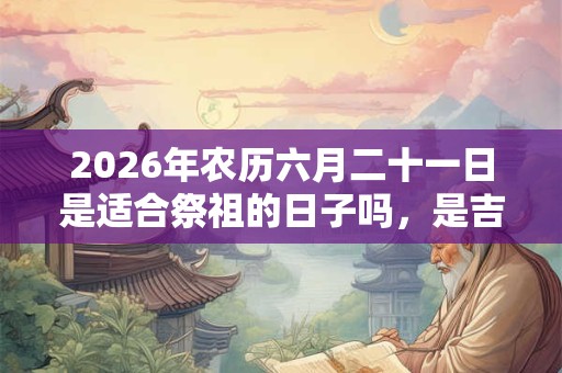 2026年农历六月二十一日是适合祭祖的日子吗，是吉日吗？
