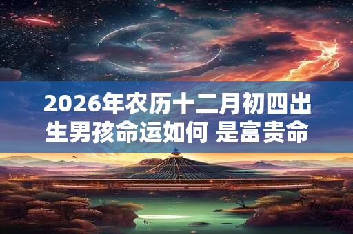 2026年农历十二月初四出生男孩命运如何 是富贵命吗
