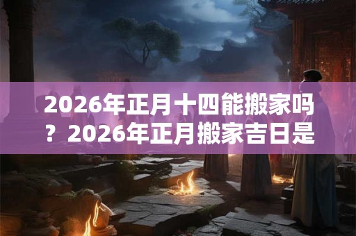 2026年正月十四能搬家吗？2026年正月搬家吉日是哪几天？