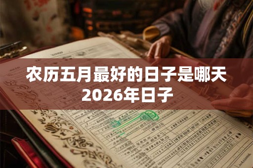 农历五月最好的日子是哪天2026年日子