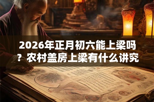 2026年正月初六能上梁吗？农村盖房上梁有什么讲究？