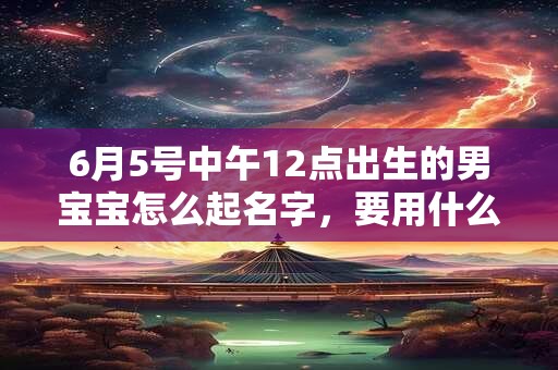 6月5号中午12点出生的男宝宝怎么起名字，要用什么字好
