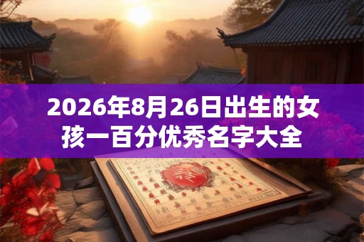 2026年8月26日出生的女孩一百分优秀名字大全