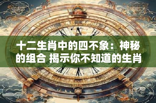 十二生肖中的四不象：神秘的组合 揭示你不知道的生肖之谜！
